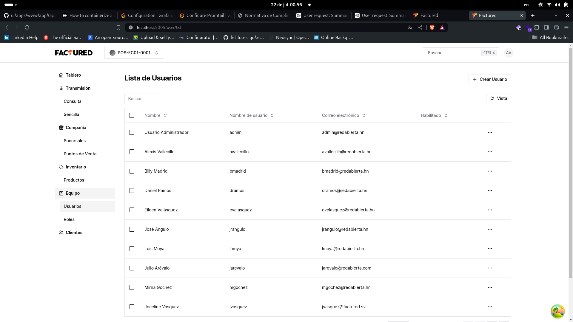 Consulta de usuarios